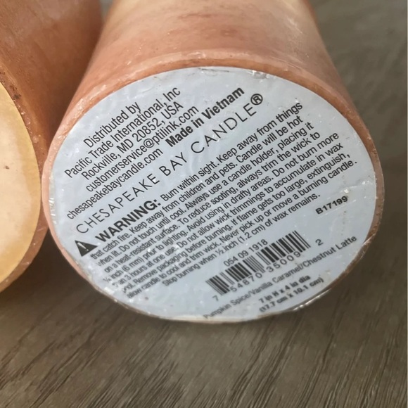 Bundle of 6 pre-loved autumnal colored candles - Picture 6 of 12